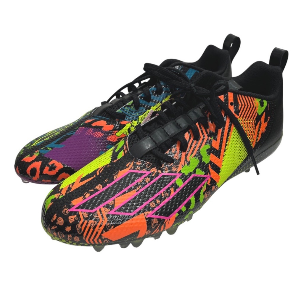 NWT adidas Adizero Spark Mismatch Grafitti Football Cleats Men's 13